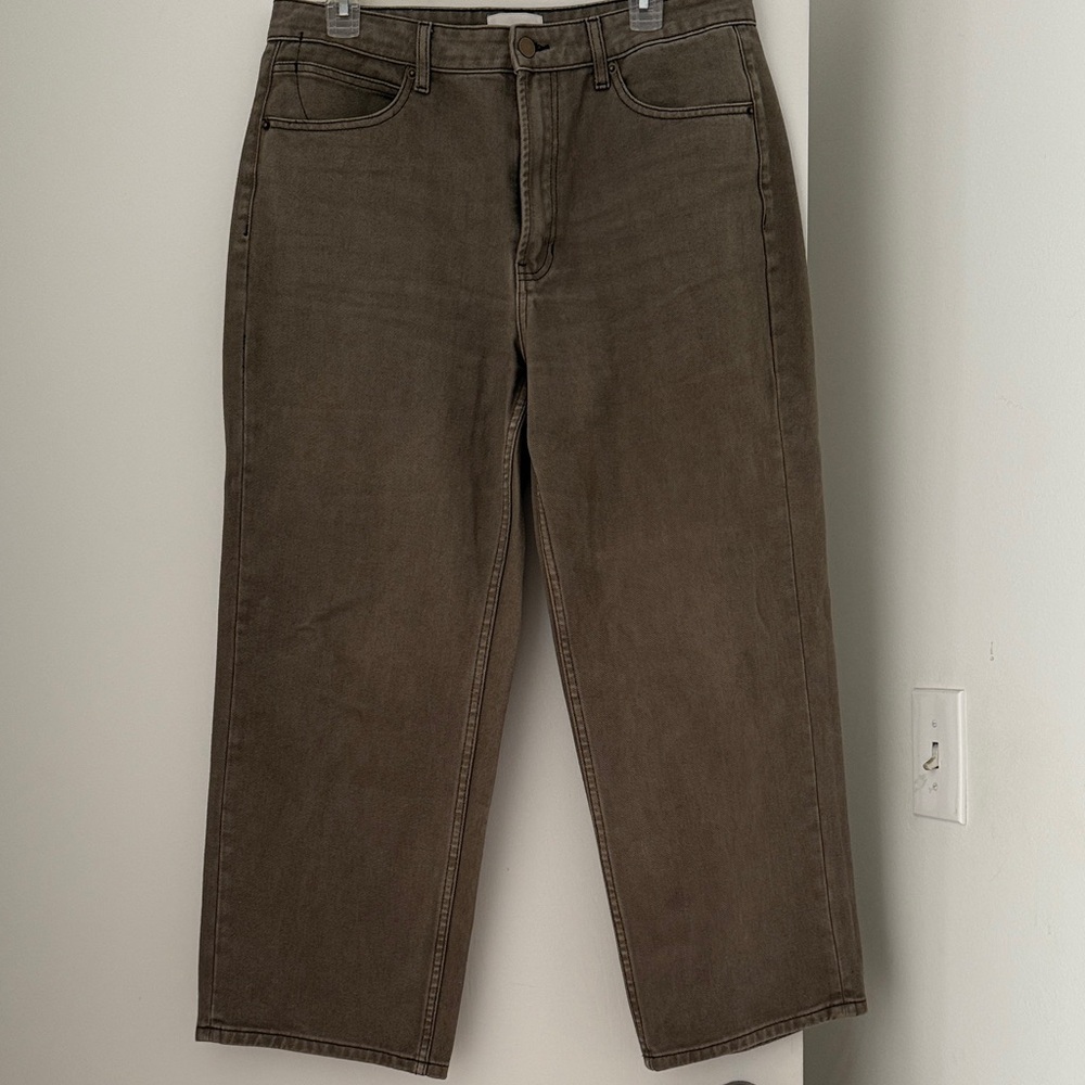 Miou Muse Olive green barrel jeans